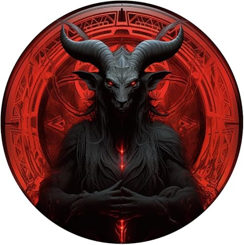 Miniatura 3 de PopSockets de Baphomet de luna roja satánica oculta PopGrip intercambiable