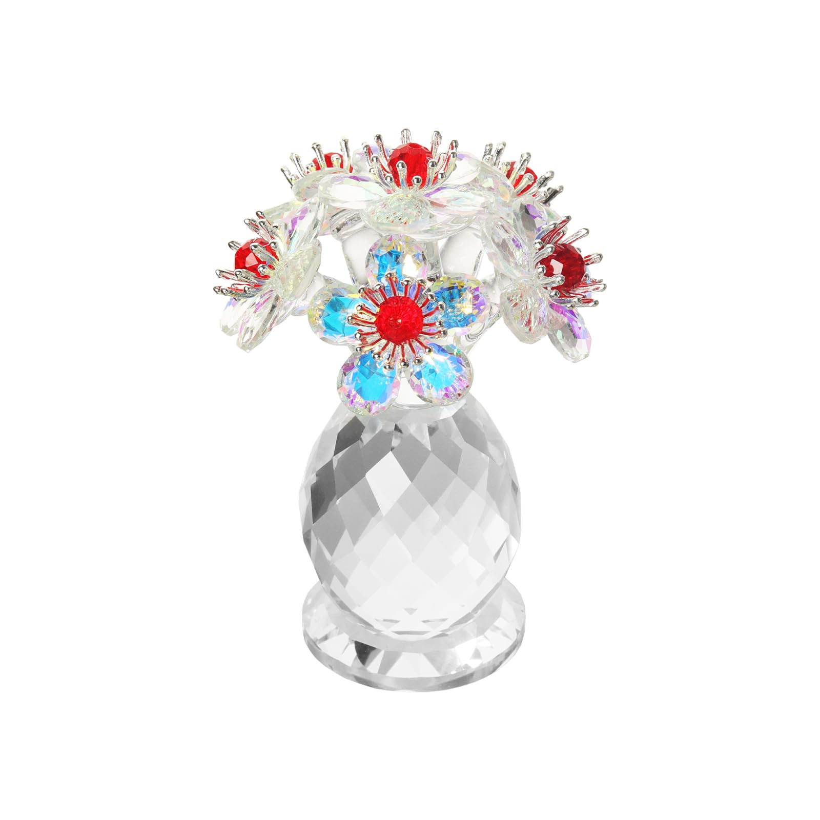 Figurine de fleur en cristal bouquet centre de table Noel et cadeau femme