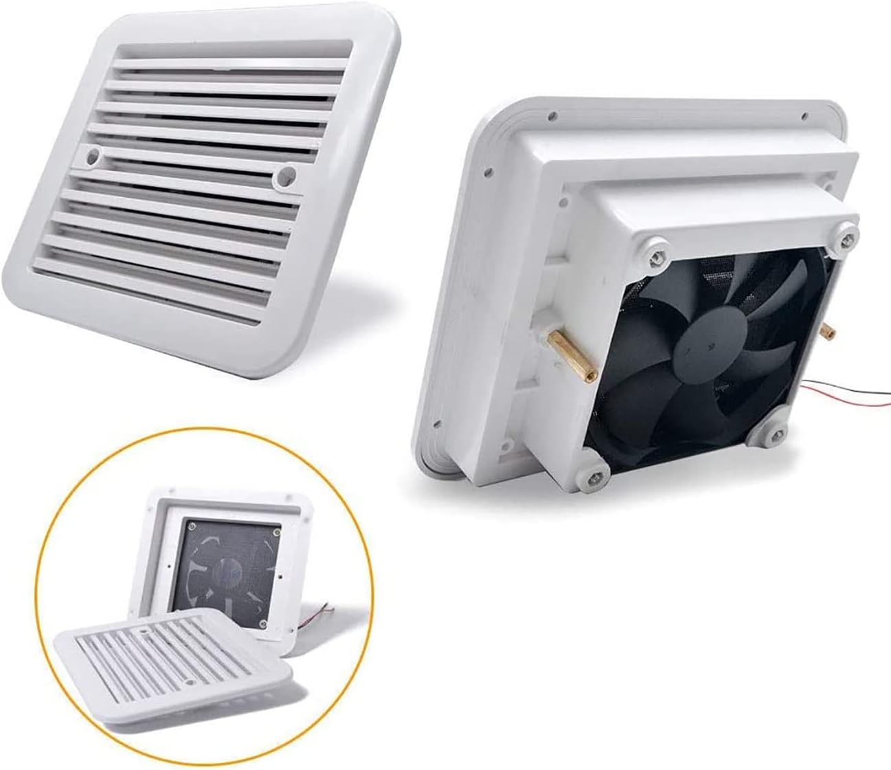 MACHSWON 12V Cooling Exhaust Fan Air Vent Ventilation for Motorhome RV Caravan White