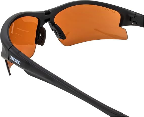 Epoch Eyewear Brodie Sport Golf Safety Sunglasses for Men or Women Polycarbonate Frame w/Amber Lens