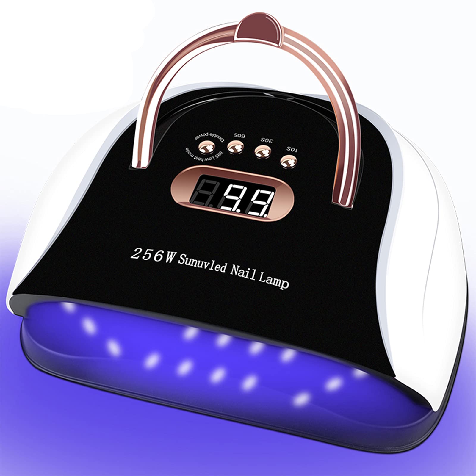 Lampada per Unghie UV LED 256W Luce per Smalto per Unghie 57LED Asciugatrice UV con Sensore Automatico a 4 Timer per Salone di Nail Art