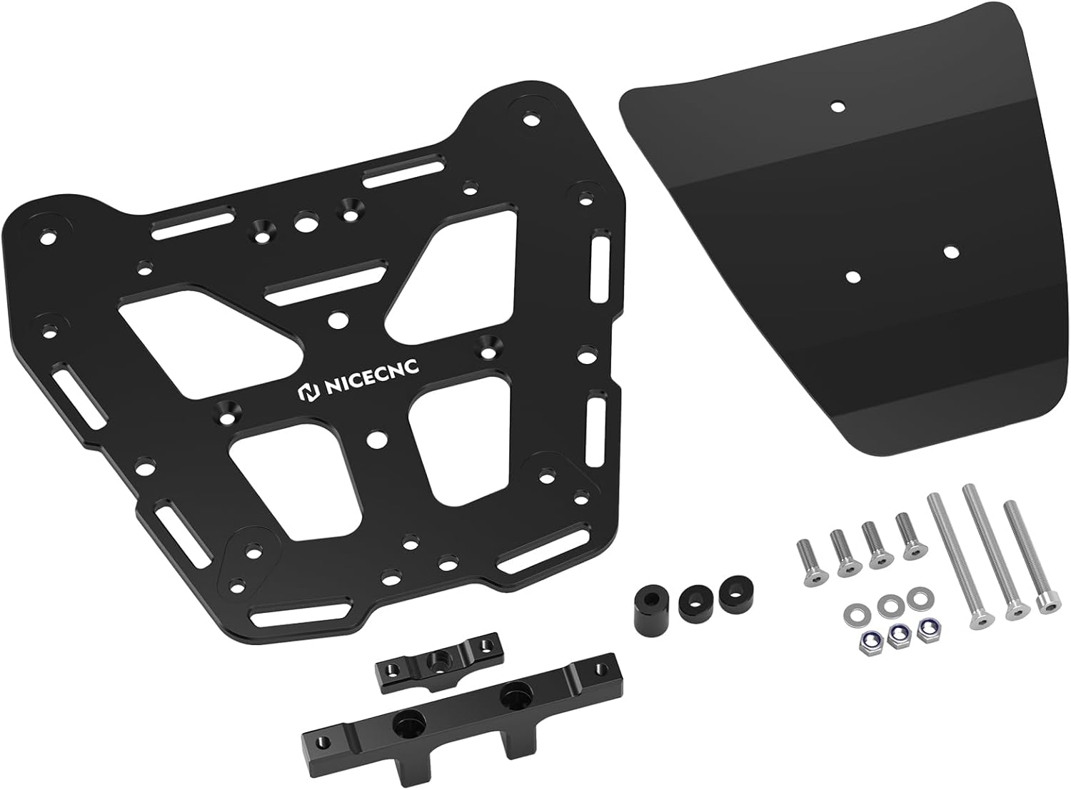 NICECNC Black Motorcycle Rear Luggage Rack Luggage Cargo Rack Aluminum Compatible with Harley Sportster S RH1250S 2021-2024, Replacement for 59500836
