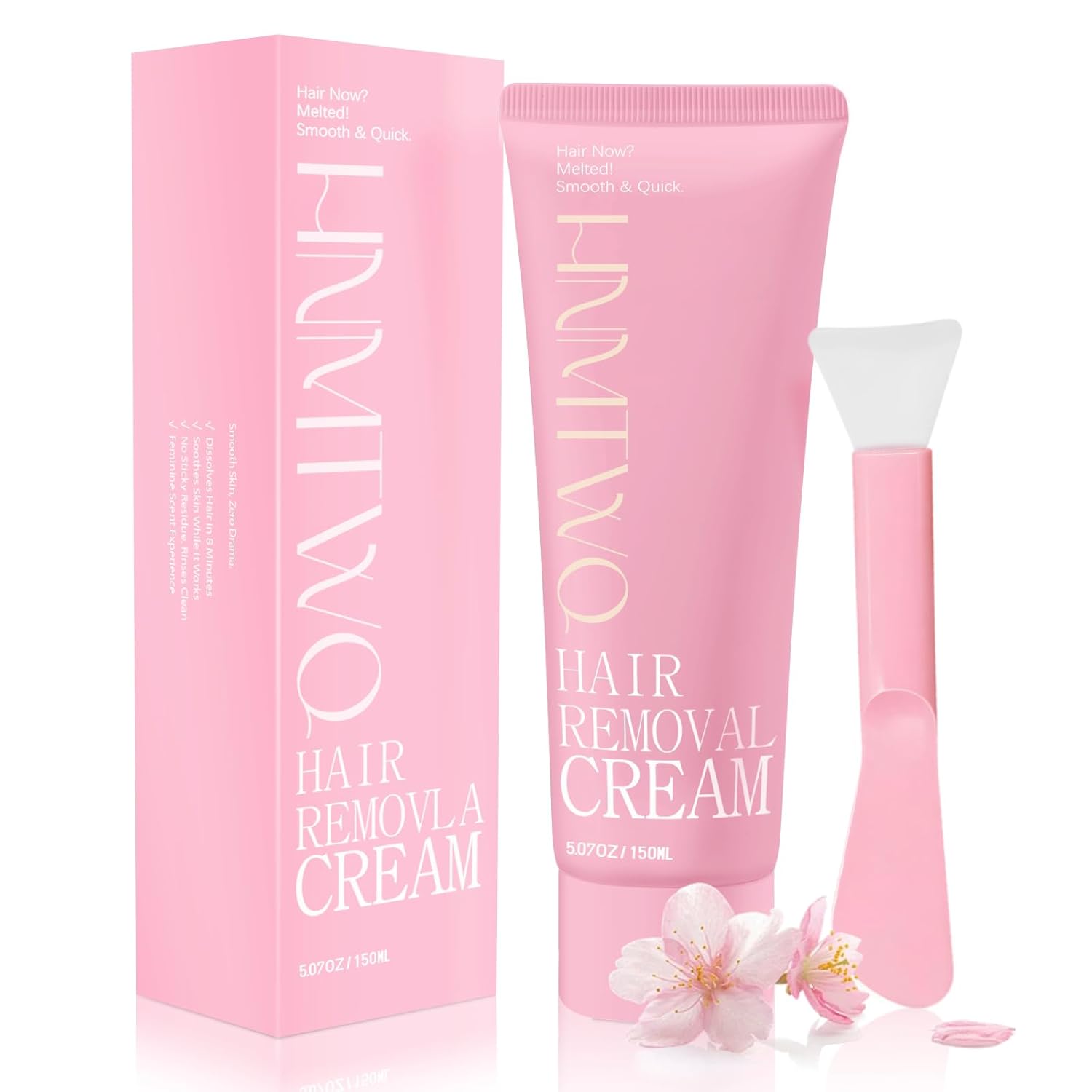 Hair Removal Cream for Legs, Arms & Underarms – Painless Depilatory Cream with Floral Vanilla Scent, Gentle Formula for Women & Men, Smooth Skin at Home in 8 Minutes