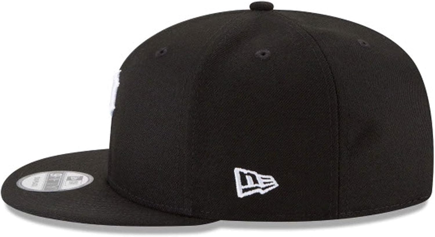 New Era Unisex-Adult MLB 9Fifty Black White Primary Logo Adjustable Snapback Hat Cap One Size Fits All - Image 5