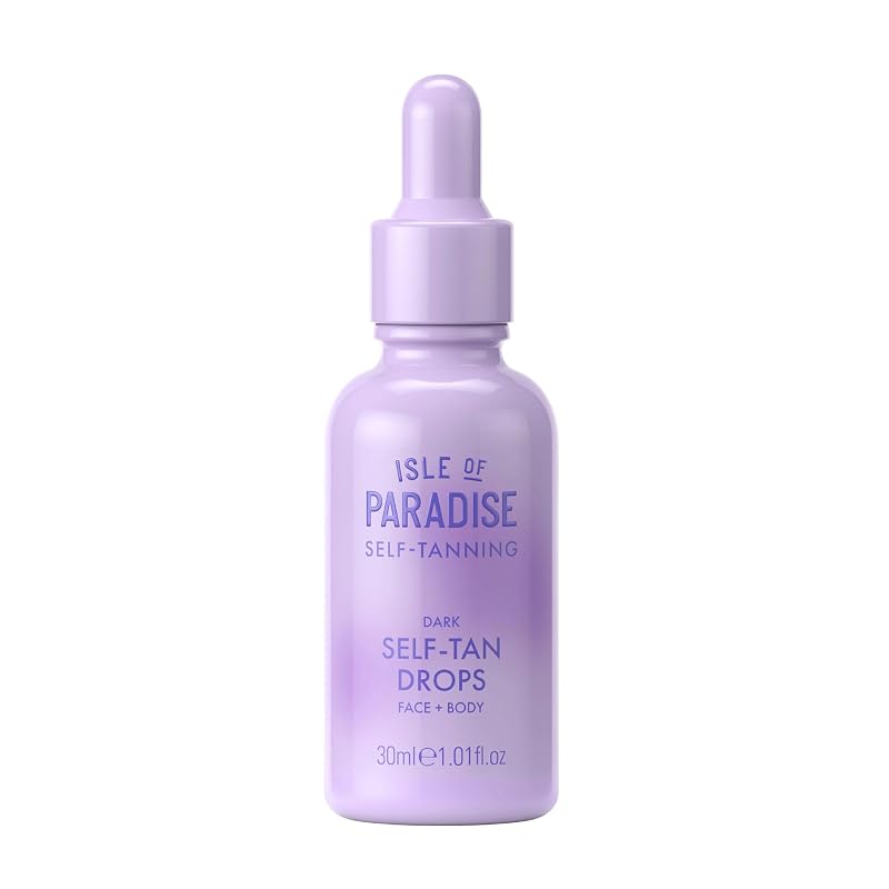 Isle of Paradise Gotas autobronzeadoras para rosto e corpo Dark, sem fragrância, 30 mL
