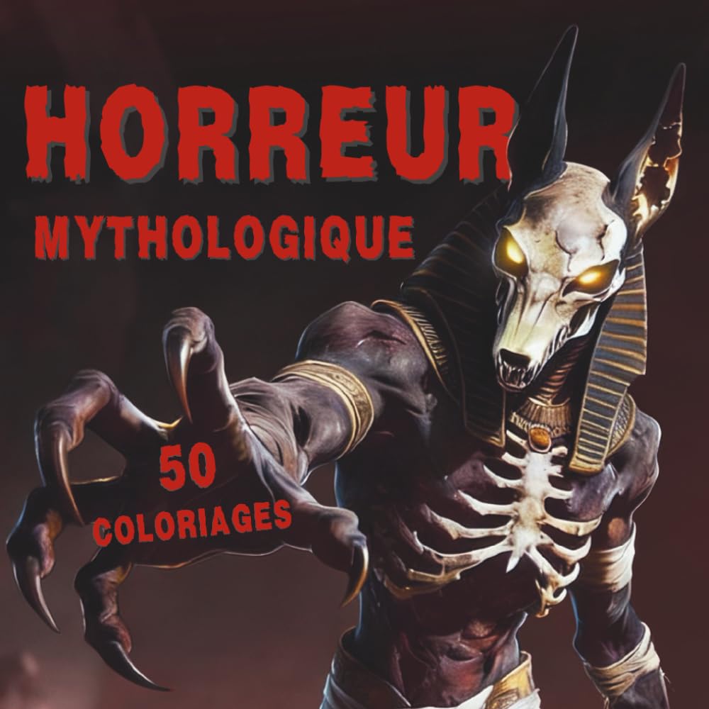 WORLDS IN INK Vol. 4 : Cauchemars Mythologiques | Livre de Coloriage pour Adulte d’Horreur Mythologique: 50 Illustrations Détaillées de Dieux maudits et Créatures Mythologiques