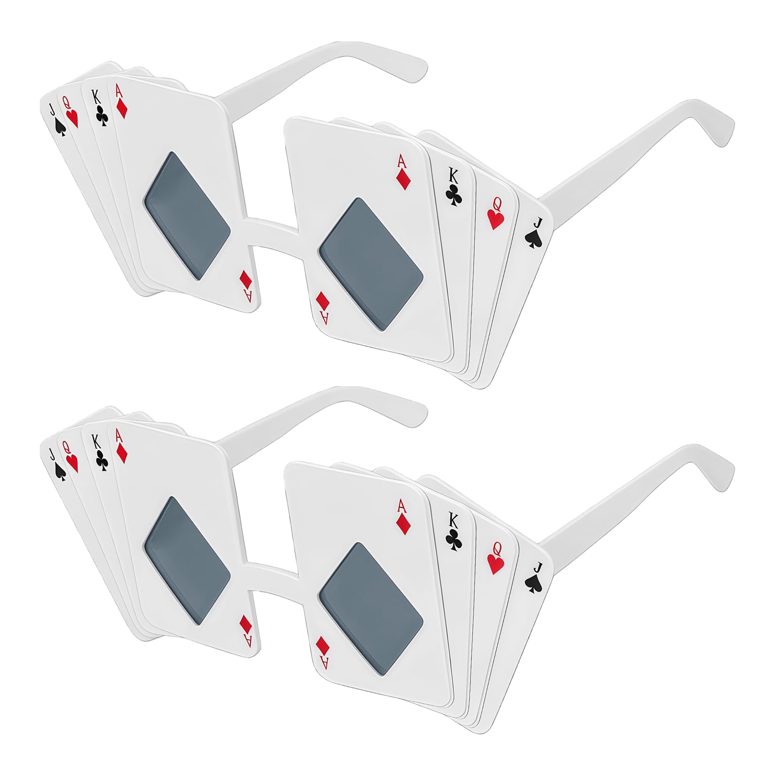 XNHIU 2 Pcs Poker Cards Sunglasses Party Favors Glasses for Halloween Casinos Party Accessory
