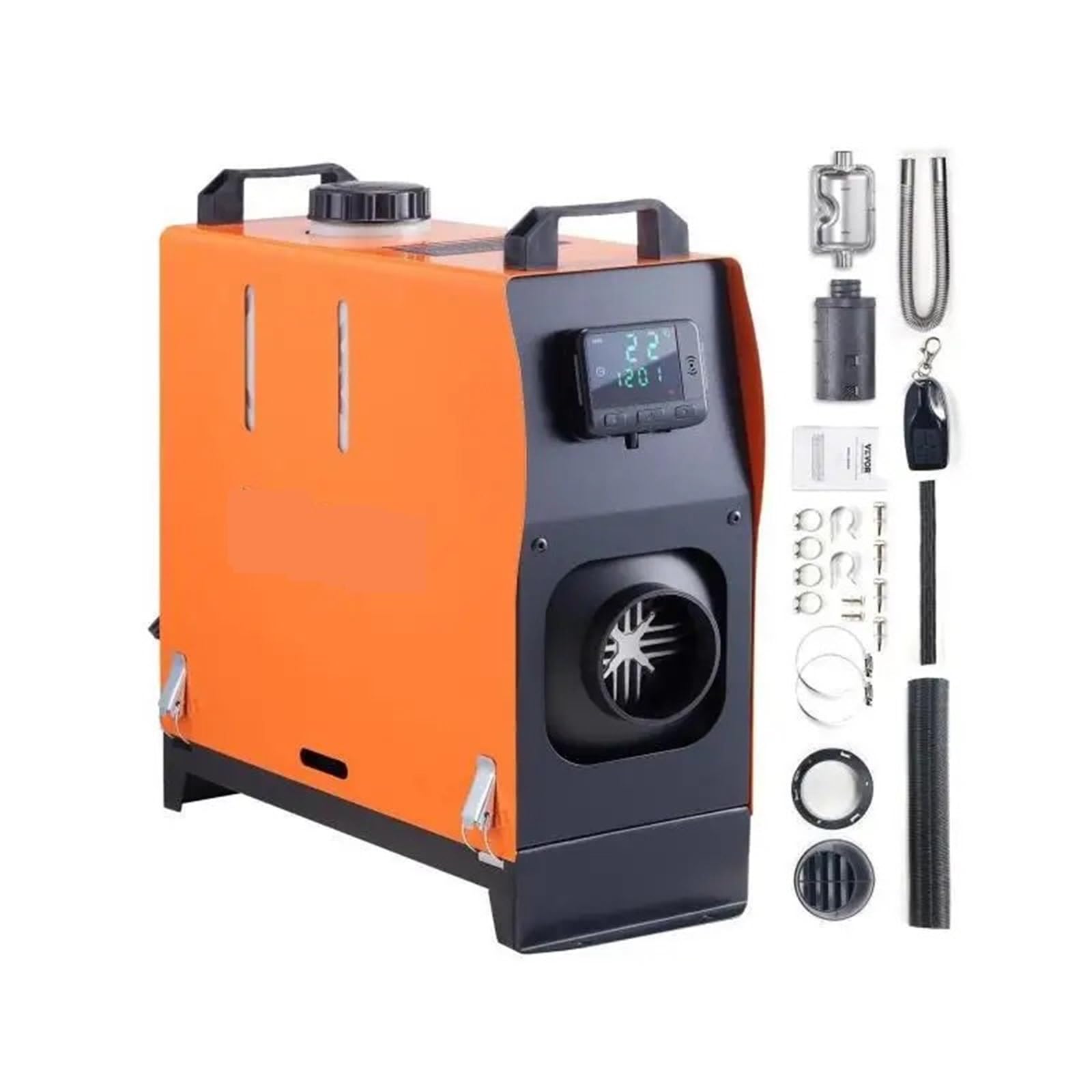 Nagrzewnica powietrza Diesel 5/8 kW, 12 V, nagrzewnica samochodowa Diesel z tłumikiem LCD, do samochodów ciężarowych, łodzi, parkingowa Diesel(8KW Bluetooth)