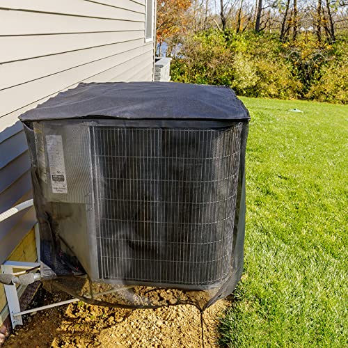 Joiish Air Conditioner Cover Full Mesh With Detachable Waterproof Top, Breathable & All Seasons, 28 X 28 X 32 Inch Outside Central Ac Unit Protector Against Leaves, Weeds, Cottonwood And Debris #TOP7