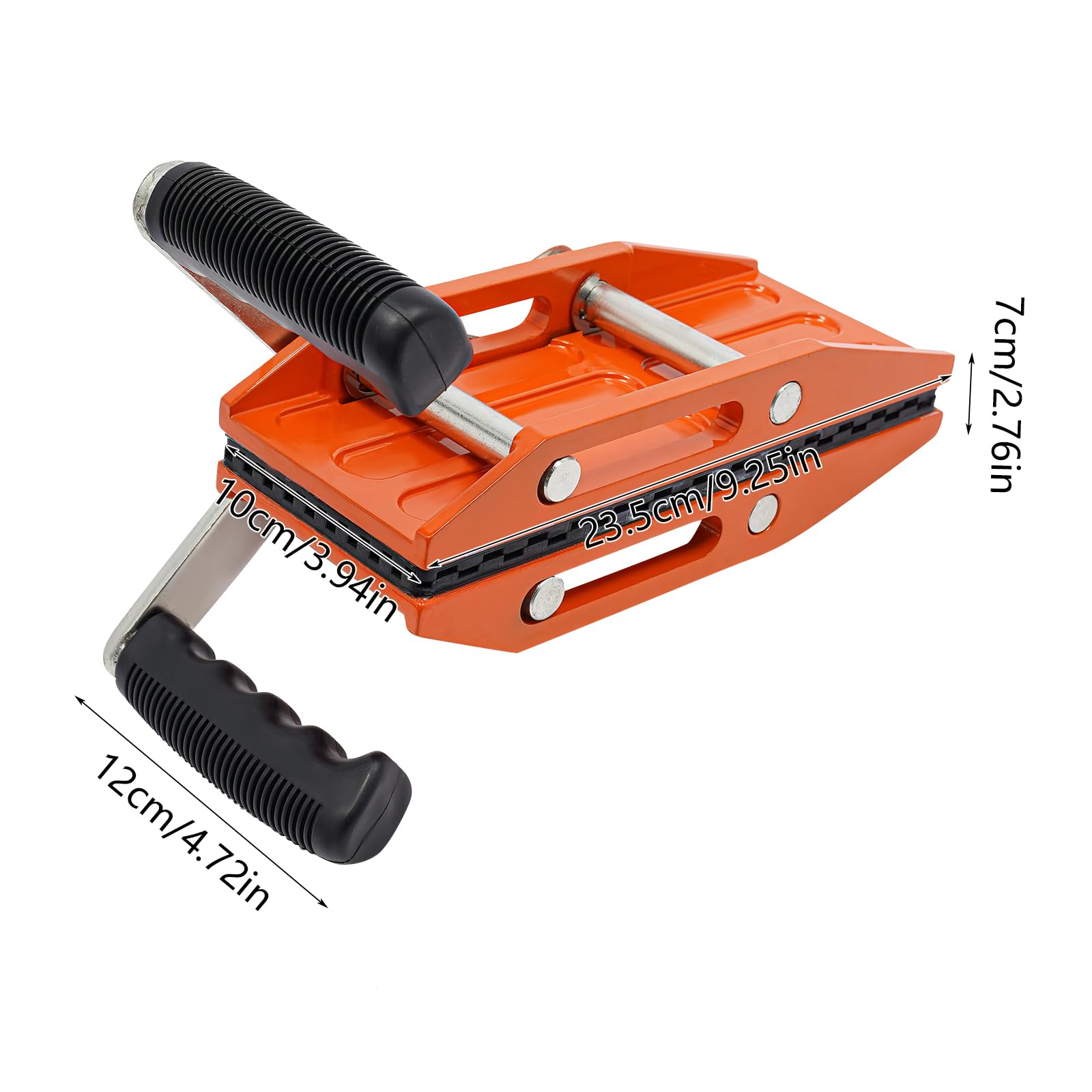 DYRABREST Double-handed Glass Carrying Clamp, 440 lbs Capacity Non-slip PVC Handles, Aluminum Alloy Body Portable Clamp for Glass, Marble, and Tile Handling, Manual Operation