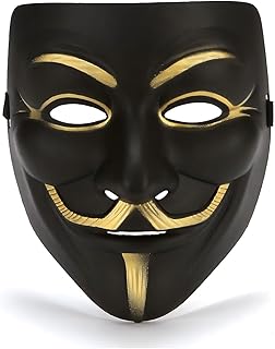 Classic Black Mask with Gold Lines, A Must-Have for Halloween,Nose Sculpture, Masquerade Ball Elegant