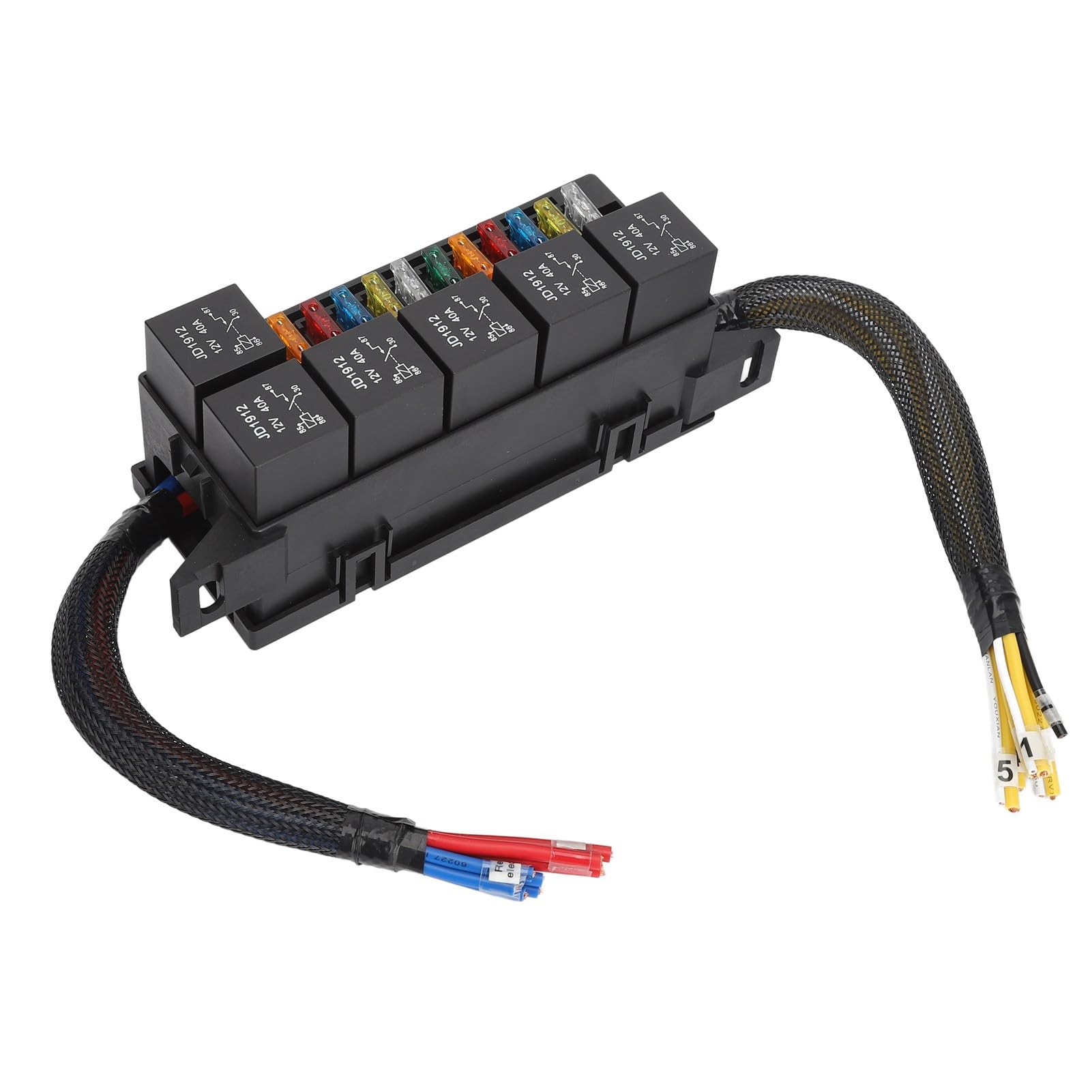 Scatola Portafusibili E Relè 12V Con 6 Relè – Impermeabile IP65 Con Staffa A Z