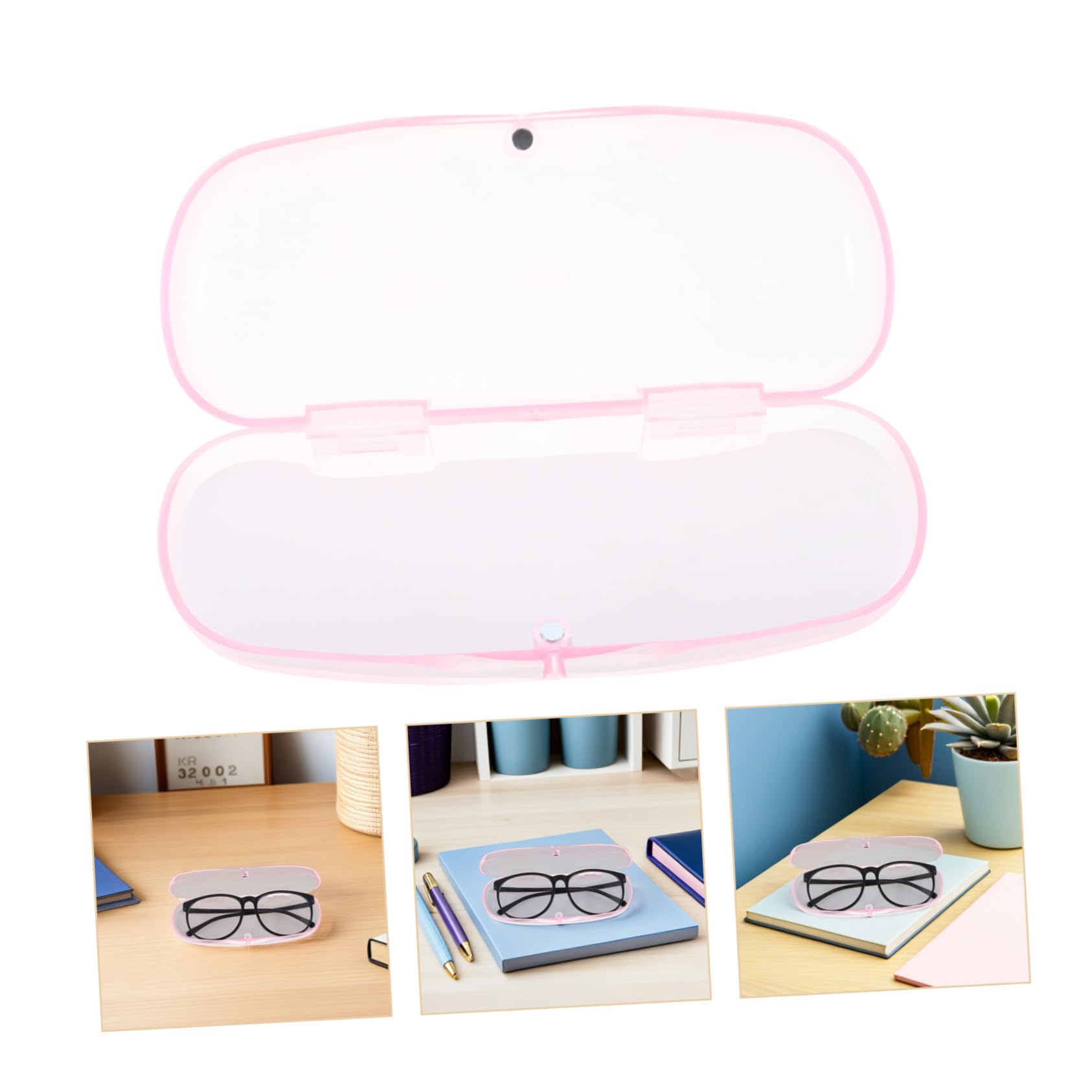 HEMOTON 10 Pezzi Custodia Occhiali Trasparente Opaca Resistente Urti Antipolvere Portatile per Occhiali da Sole Adulti Organizer Viaggio