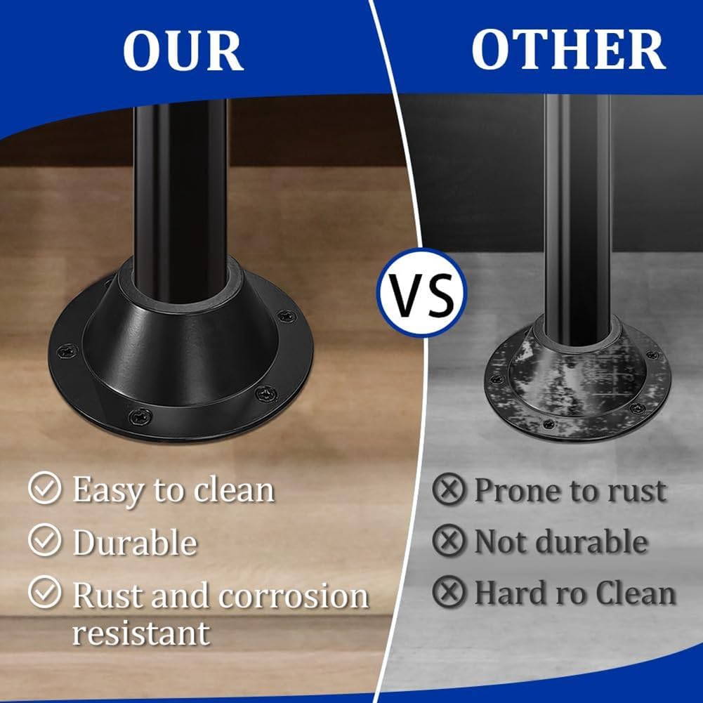 Mecerypt 2 Pack RV Table Base, RV Pedestal Table Base Flange, Table Leg Base Mount Flush, Table Floor Mounting Base Plate Easy to Use - Image 2