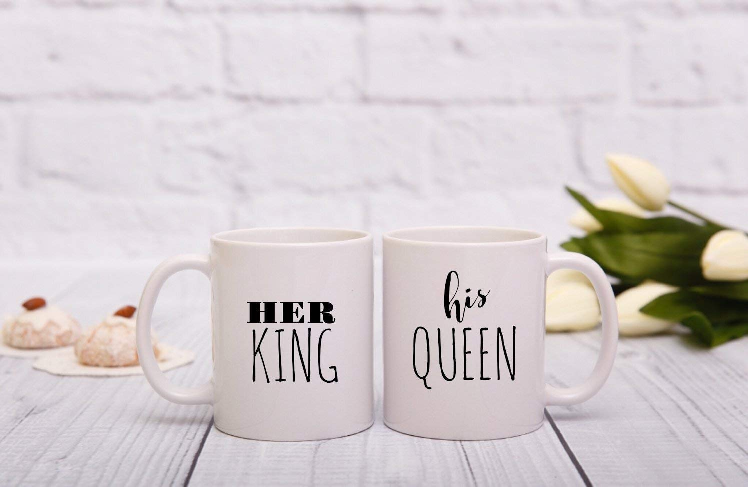 His and Hers Coffee Mugs | Her King His Queen | His and Hers