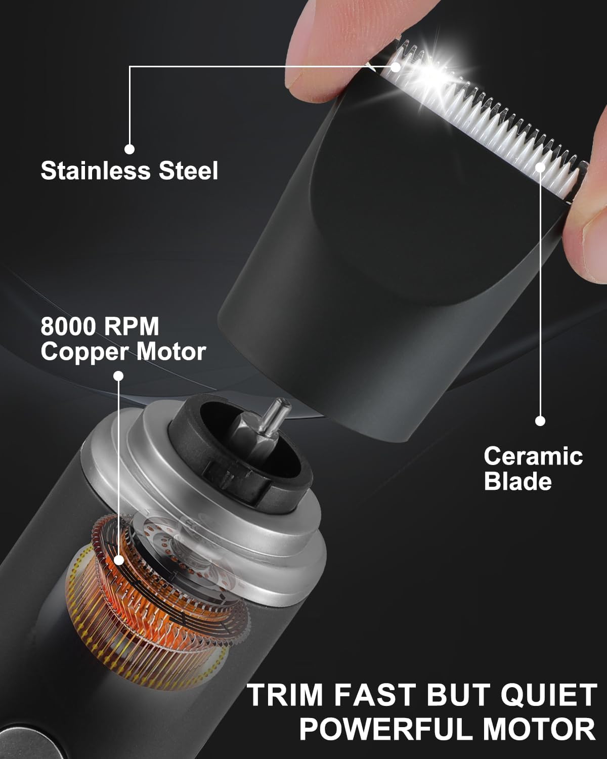 Body Hair Trimmer for Men-Manscape 3 in 1 Electric Razor Groin Groomer,IPX7 Waterproof,Versatile Hair Trimmer for Ball/Pubic/Chest/Beard/Nose,USB-C Rechargeable,Gifts for Him Dad,BlackSilver