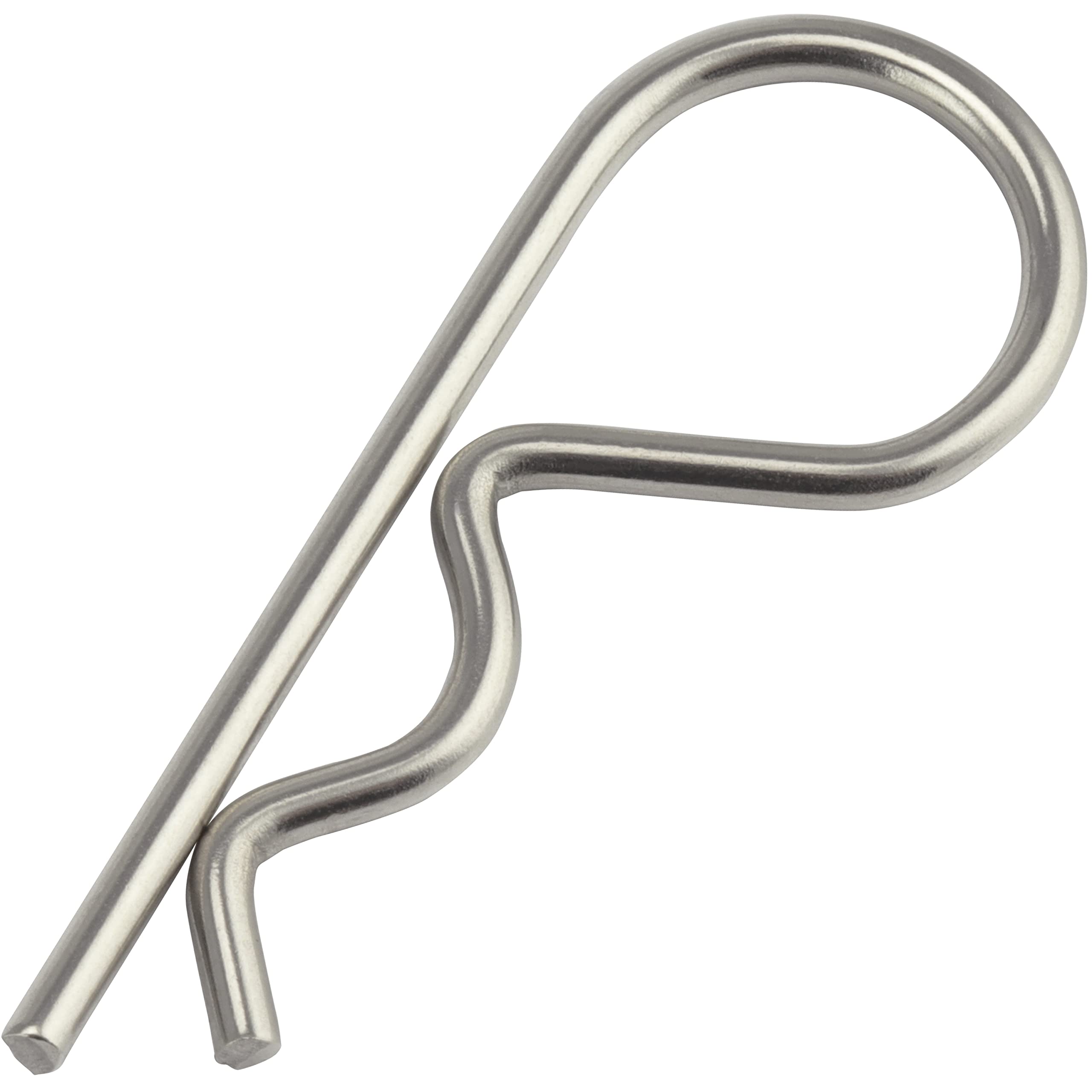 Federstecker einfach 6x125mm aus Edelstahl A2 V2A (20 Stück) Federsplinte Splint Federsplint Stecksplint Federvorstecker Sicherungsklammer Clip Sicherungssplint