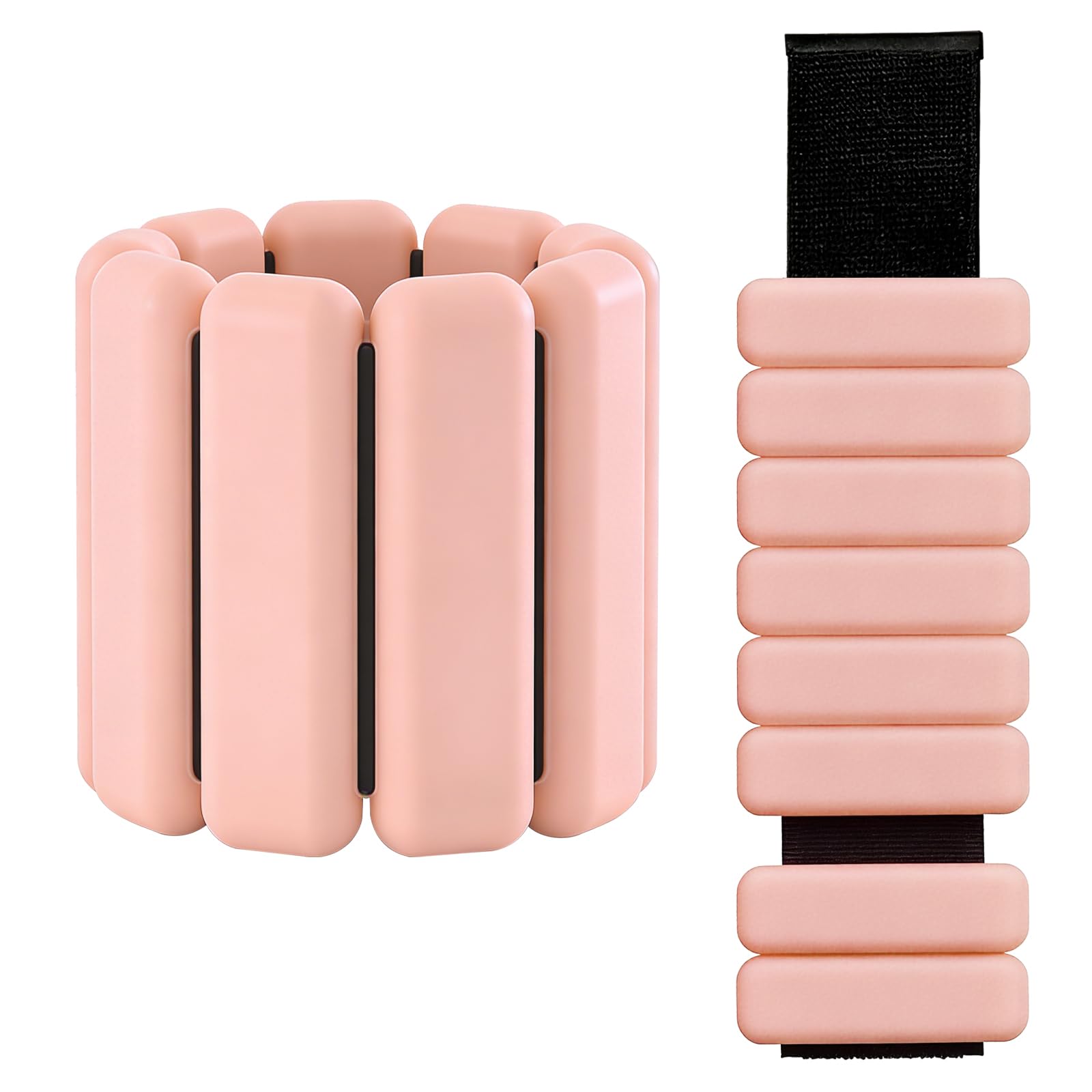 2 pezzi Peso del Polso regolabile Peso della Caviglia 900g Pesi Polso Indossabili, Superficie in Silicone Braccialetto per Pilates,Yoga, Nuoto,Corsa,Jogging