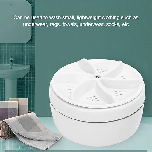 Miniatura 2 de Lavadora turbo de 30 W, lavadora portátil de ciclo automático para viajes, viajes de negocios, camping, sala universitaria. Para limpiar calcetines,