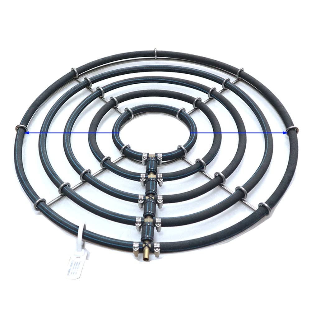 XRMXF Pond Air Diffuser Stainless Steel Weighted Hydroponic Aerator KoiPond Tri Ring - Improve Health of Fish and Plants (5 loop / Ø55cm)