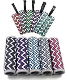 5 Pc Oliveland Chevron Design Luggage Handle Wraps Neoprene Luggage Grip Zig Zag