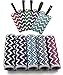 5 Pc Oliveland Chevron Design Luggage Handle Wraps Neoprene Luggage Grip Zig Zag