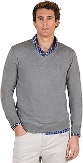 El Ganso Jersey Cuello Pico Coderas Beige