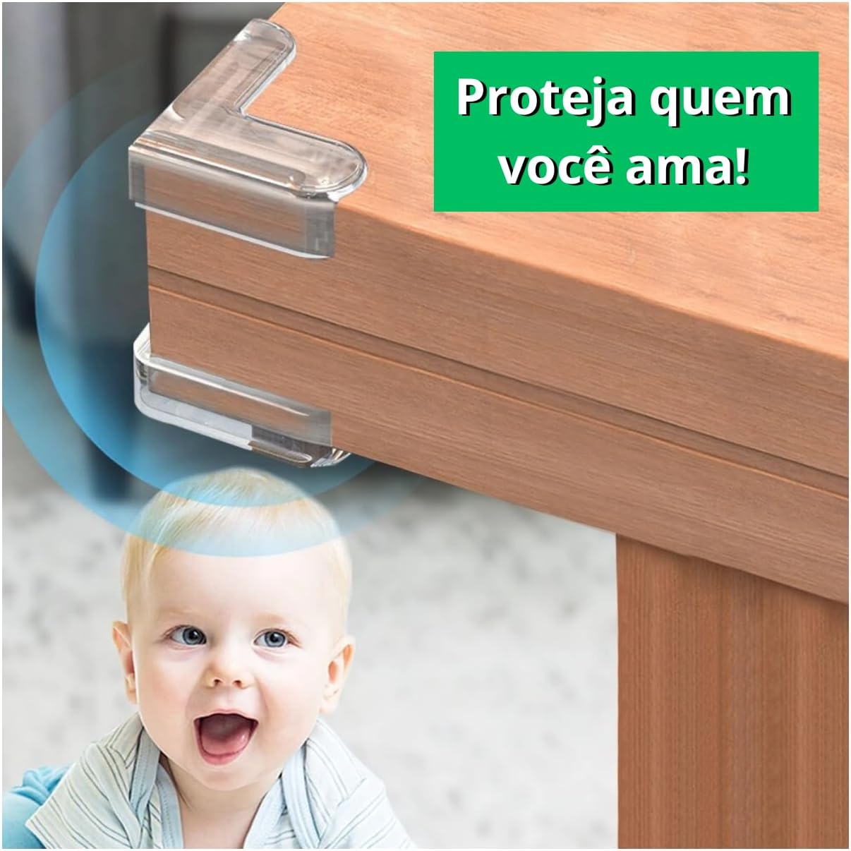 Kit 10 Protetor Quina De Mesa Segurança Bebê Para Canto
