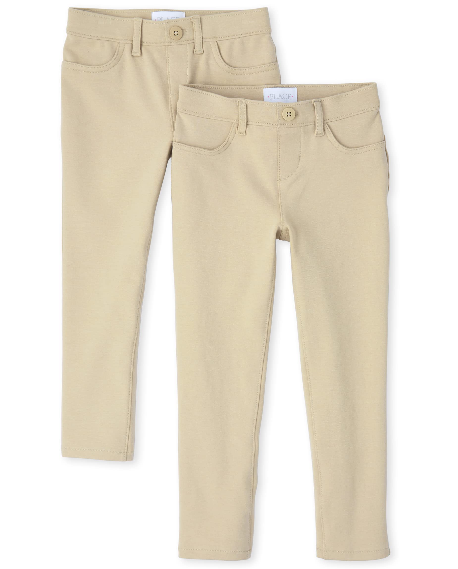 The Children's Place Girls Uniform Ponte Knit Pull On Jeggings 2-Pack - Spodnie Dziewczynki