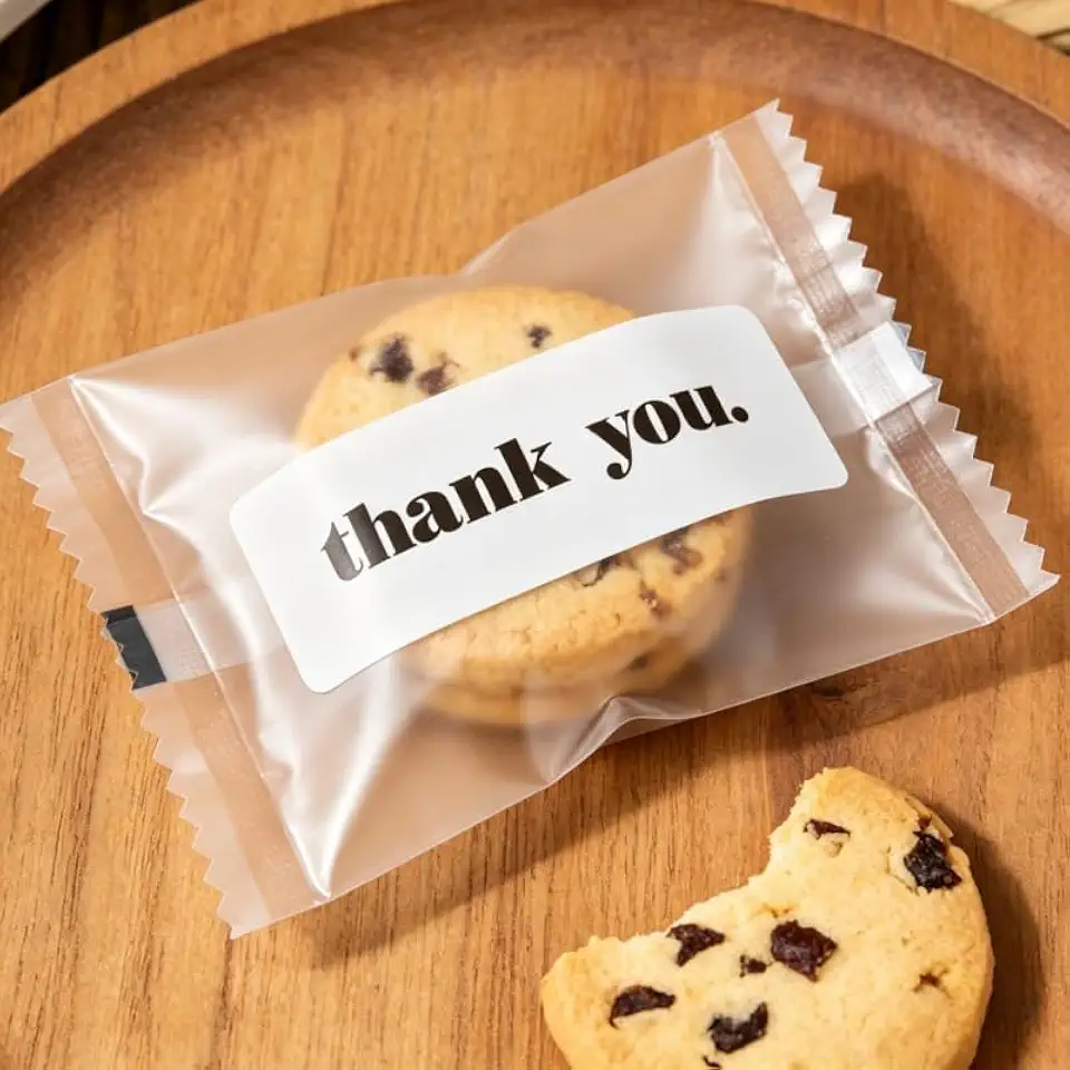 120 Pcs Thank You Sticker Roll, 2.95x1 Inch Rectangle Stickers for Packaging, Gift Wrapping & Small Business Supplies(White)