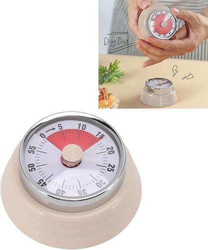 Miniatura 3 de Temporizador analógico visual, herramienta ligera de gestión del tiempo con alarma para cocinar, oficina, aulas, reuniones, niños y adultos