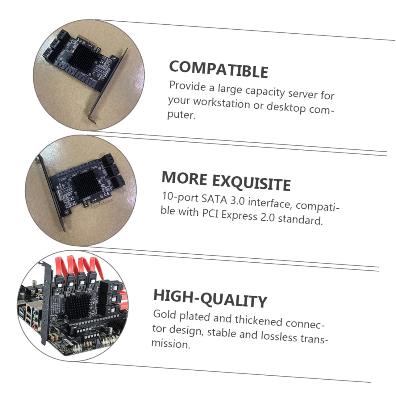 Scheda Controller 3.0 a 10 Porte Pcie X4 per Hard Disk