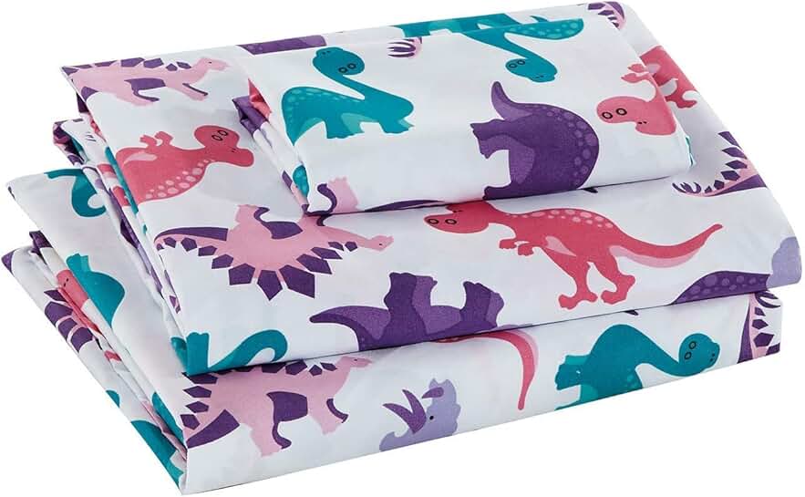pink dinosaur bedding
