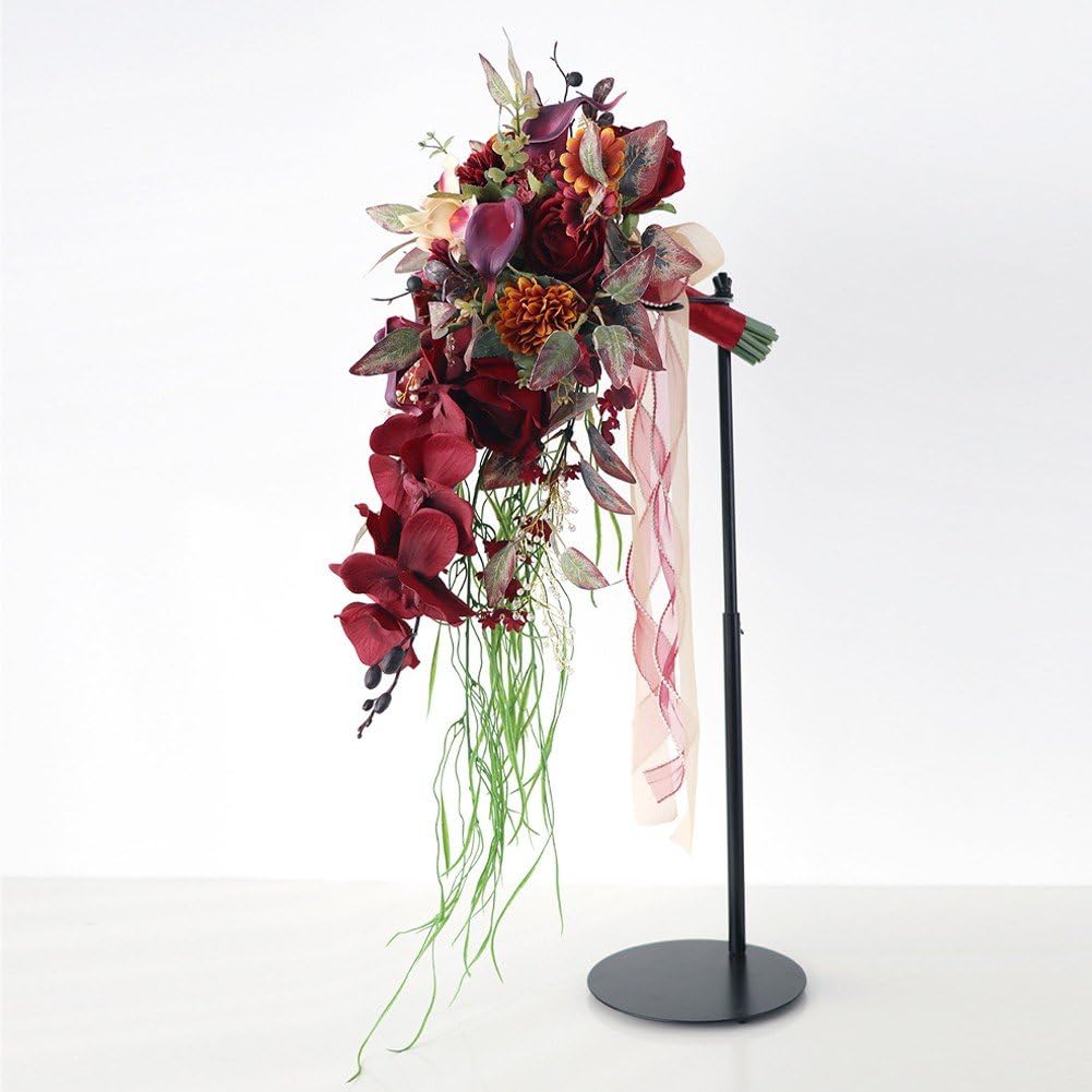 Brautstrauß, Künstliche Rosen Für Die Braut, Künstlicher Blumenstrauß Für Die Brautjungfern, Kaskadenförmiger Wurfstrauß Für Rustikale -zeremonien Und Jubiläumsfeiern