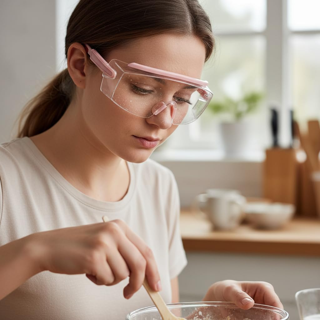 UKNOW Safety Goggles Over Glasses, Anti Fog Safety Glasses with Clear Wraparound Lens, ANSI Z87.1 Protective Eyewear - Image 7