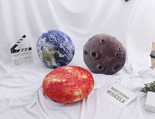Miniatura 8 de Juego de 11 fundas de almohada con diseño de planeta espacial, sistema solar, universo, planeta, imagen, funda de cojín decorativa redonda para