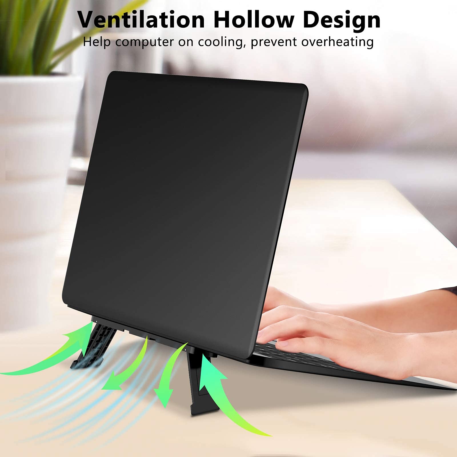 Supporto Laptop Pieghevole PFLYPF 2 Pezzi - Adesivo Ergonomico Argento Per Computer - Foto 13