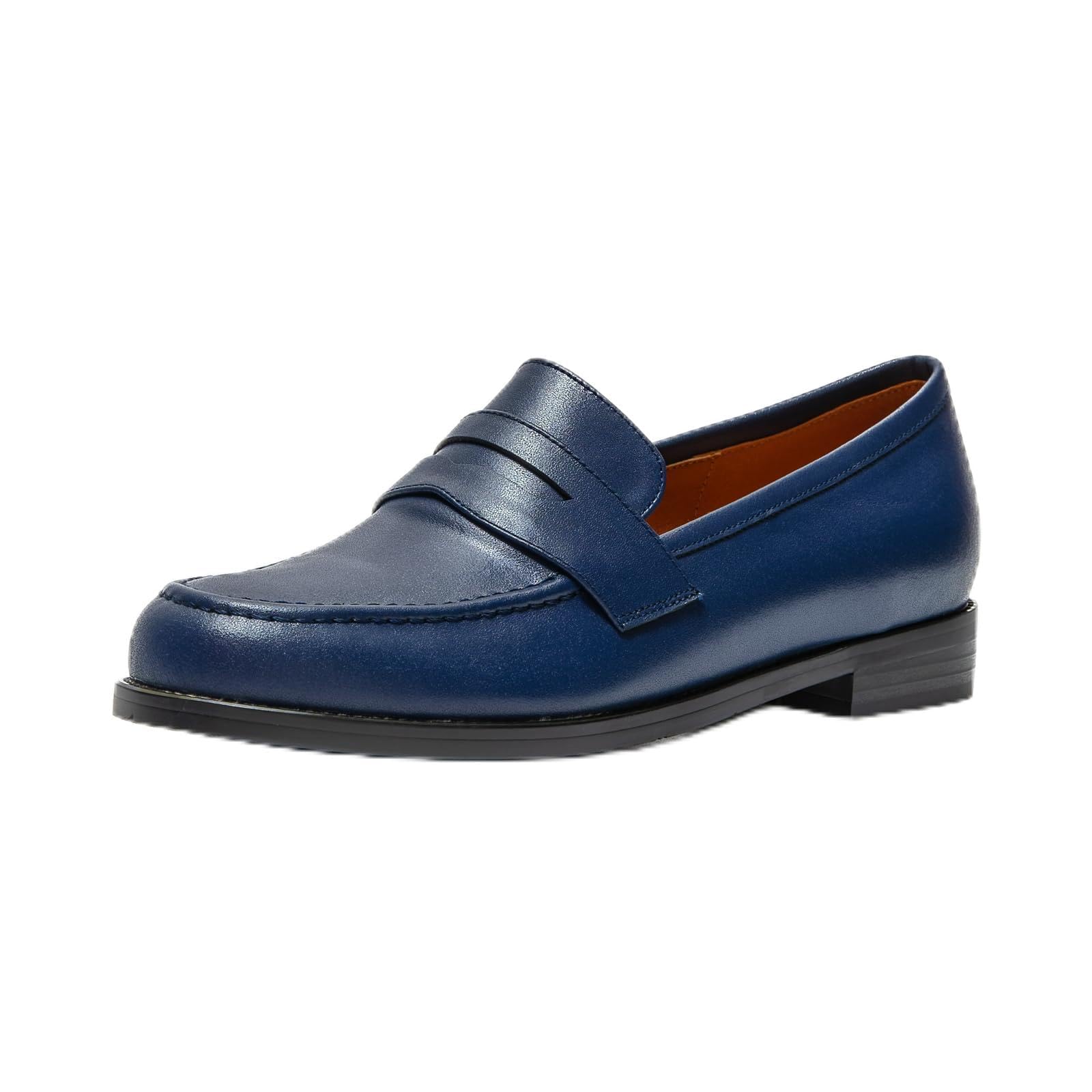 ONEENO Women's Classic Flat Leather Penny Loafer