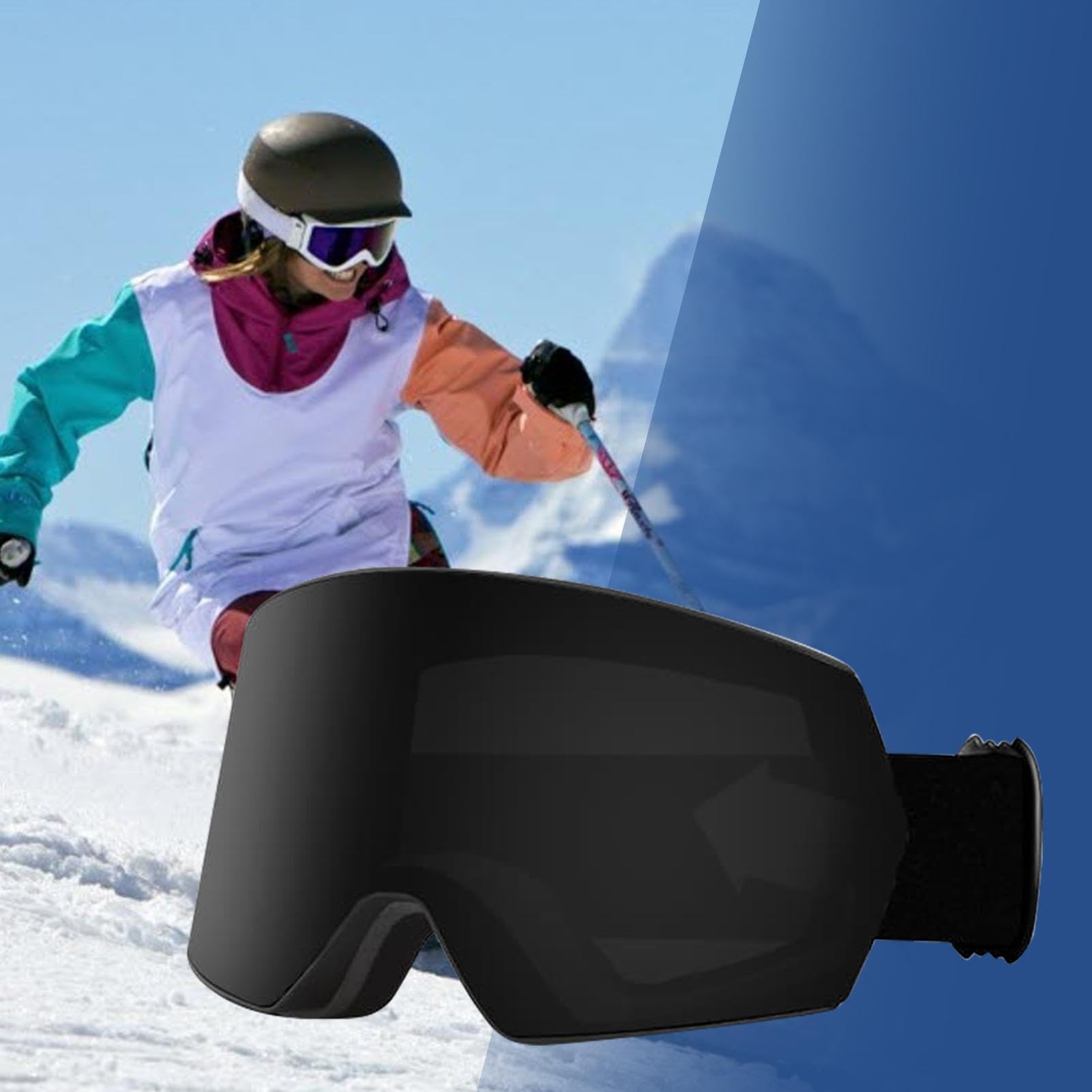 Generico Maschere da snowboard, Maschere da sci sulla neve | da sci/snowboard | Occhiali da a doppio strato antiappannamento per bambini, giovani, ragazzi e ragazze, per uomini, donne, a