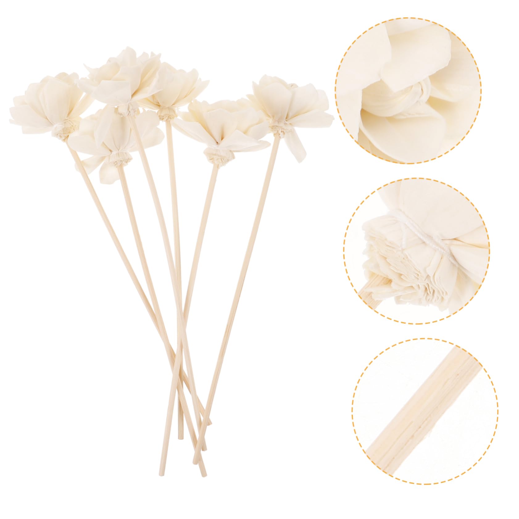 GALPADA 5 Set Rattan Per Aromaterapia Senso Nebbia Capsule Diffusori Bruciatore Essential Oil Diffuser Aroma Diffuser Decori Domestici Bastoncino Per Aromaterapia Fiori Secchi 6 Pezzi*5