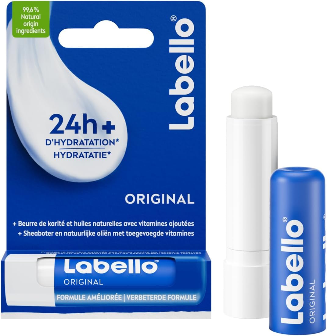 NIVEA Labello Original (1 x 4,8 g), Baume à lèvres enrichi en huiles ...
