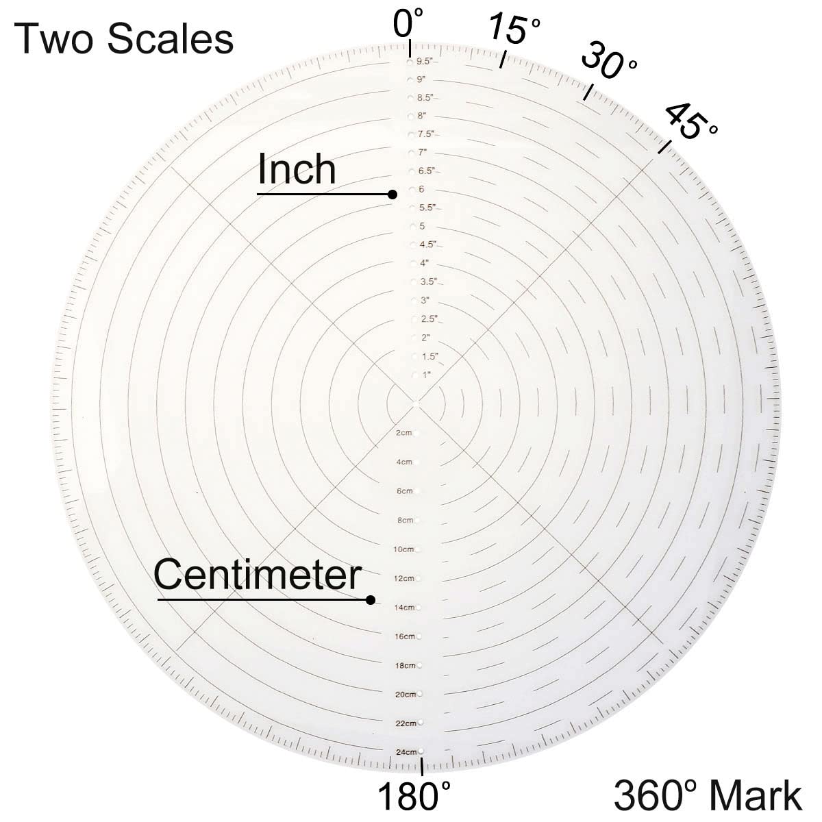 Smgda 250mm / 10" Dual Scale Woodturning Round Centre Finder - Image 3