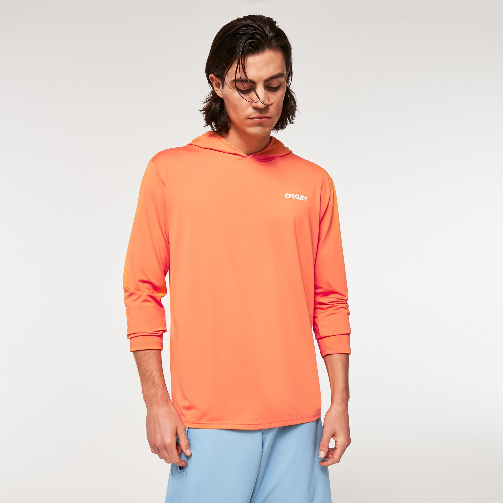 Oakley Herren Rainbow Recycled Hooded Rashguard Rash Guard Shirt
