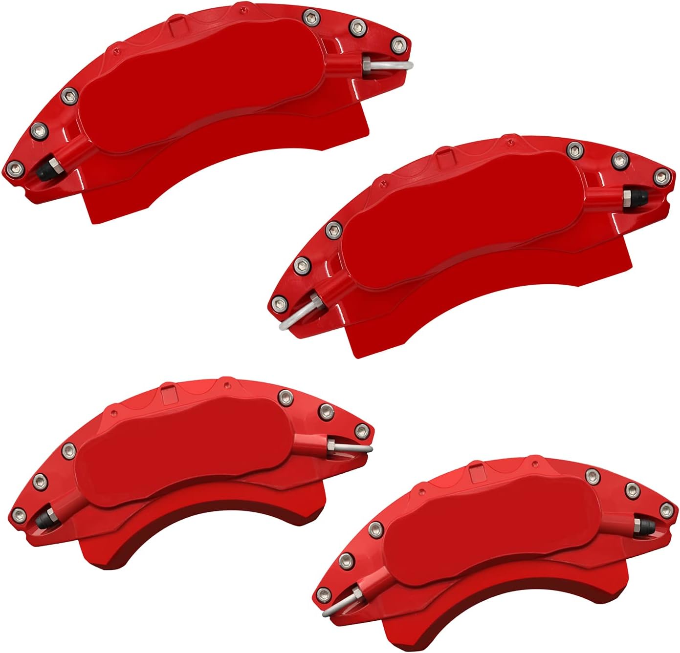 AOOA Powder Coating Aluminum Red Caliper Cover Fits Toyota Camry SE/LE 2019-2024(2WD) Manual Parking Brake