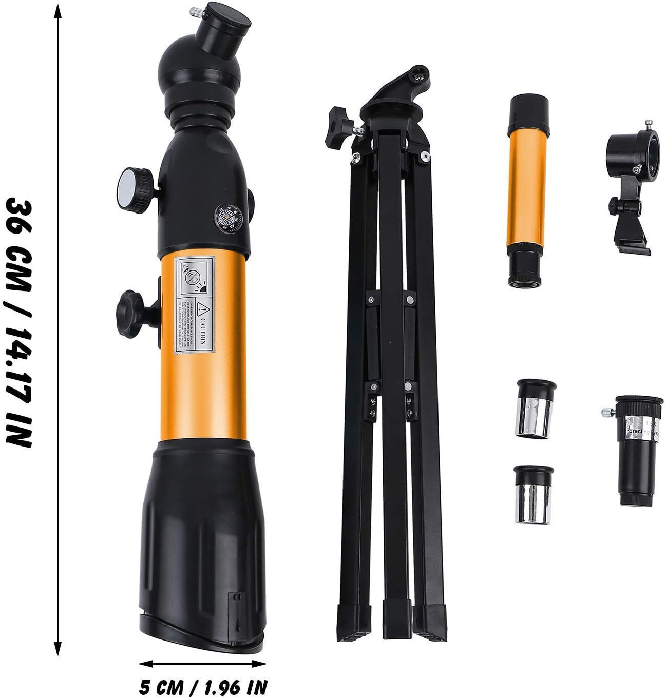 Small Monocular Telescopes for Astronomy Adults Kids Beginners Refraction Telescope with Tripod 50mm Aperture Portable Monocular Scope Floor Standing for Space Observation Stock