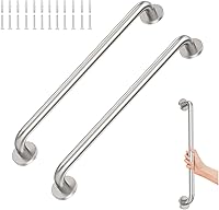 Lifeassist 2-Pack 24" ADA Shower Grab Bars, 500 lbs Support, 1.25" 304 Stainless Steel Brushed Nickel Bathroom Safety Handles