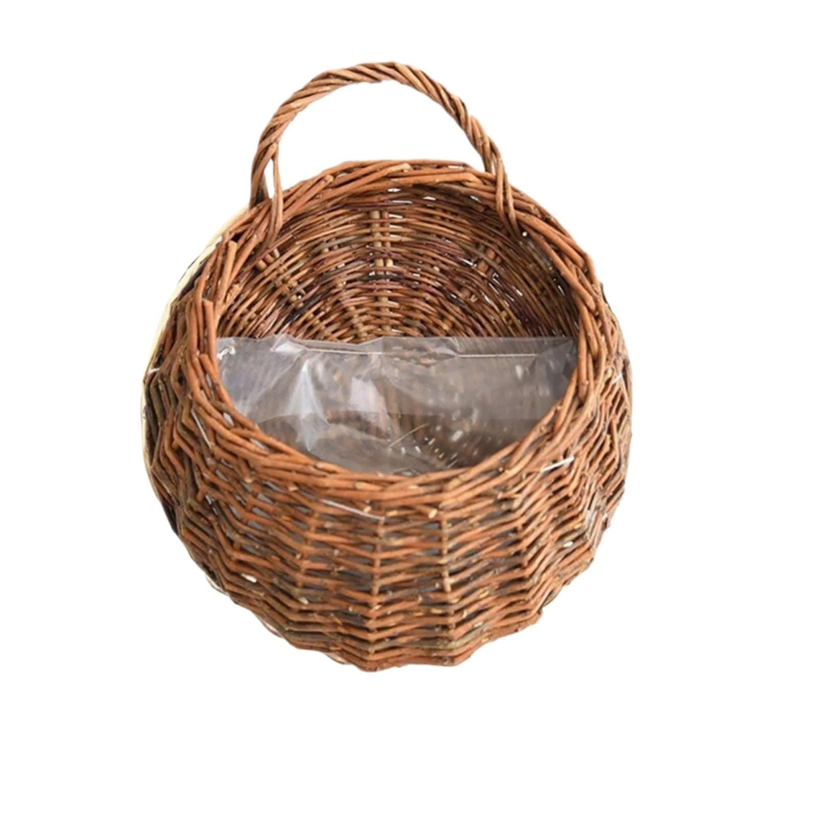 Fioriera Intrecciata 3 pezzi fatti a mano in vimini intrecciato cesto appeso a parete fioriera fiore cesto di vimini cesto in rattan for la decorazione domestica giardino matrimonio Per Fioriera(A-L)