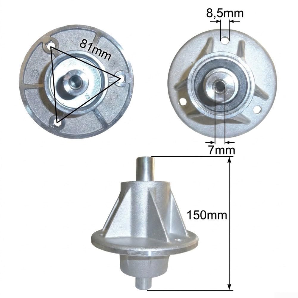 Conjunto de eje de mandril izquierda derecha para Mountfield T30M T38H T38M Piezas de cubierta 382207205 382207204