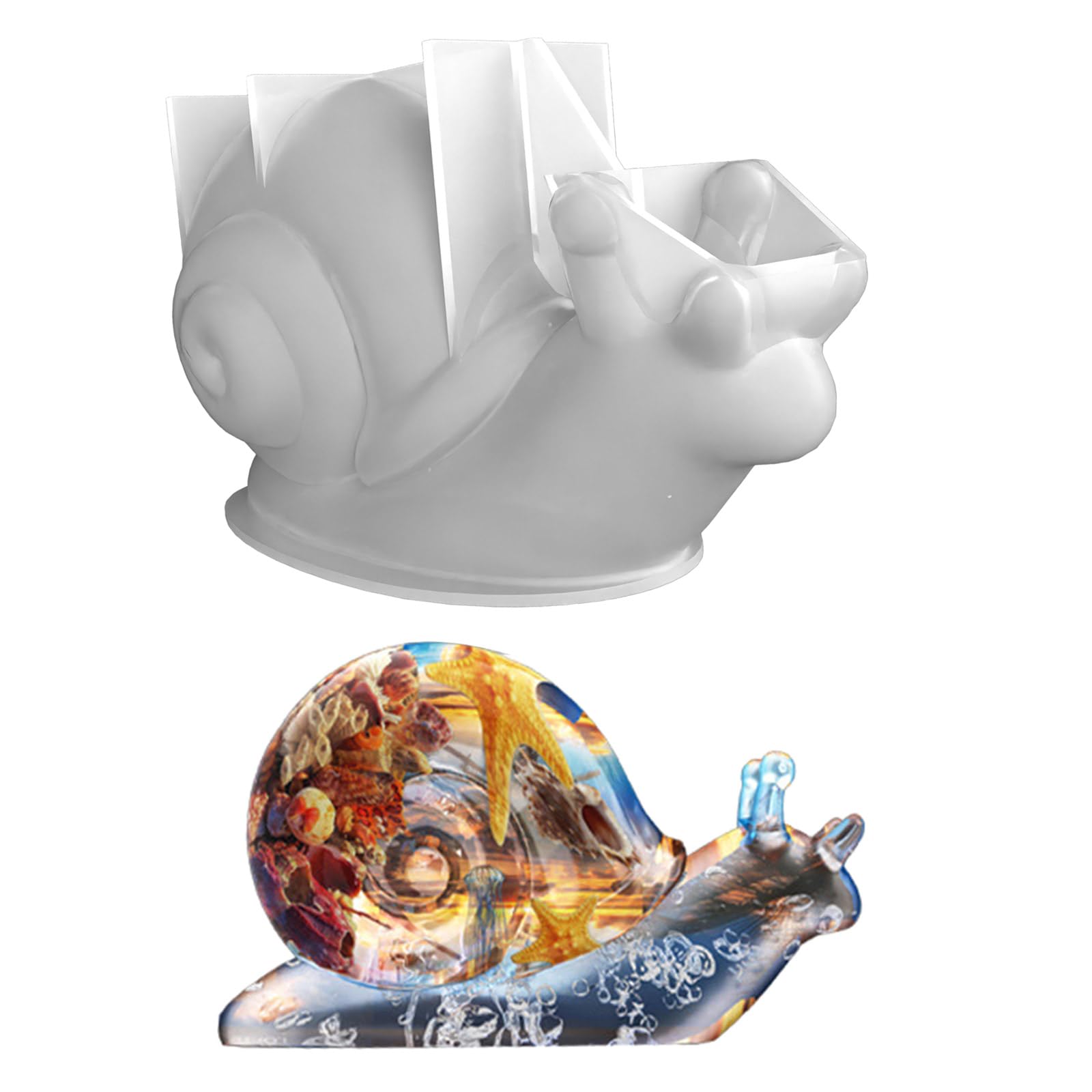 Alksubbm Snail Mold Epoxy Resin Casting Silicone Molds for Soap Plaster Chocolate Home Decor Molds for Epoxy for