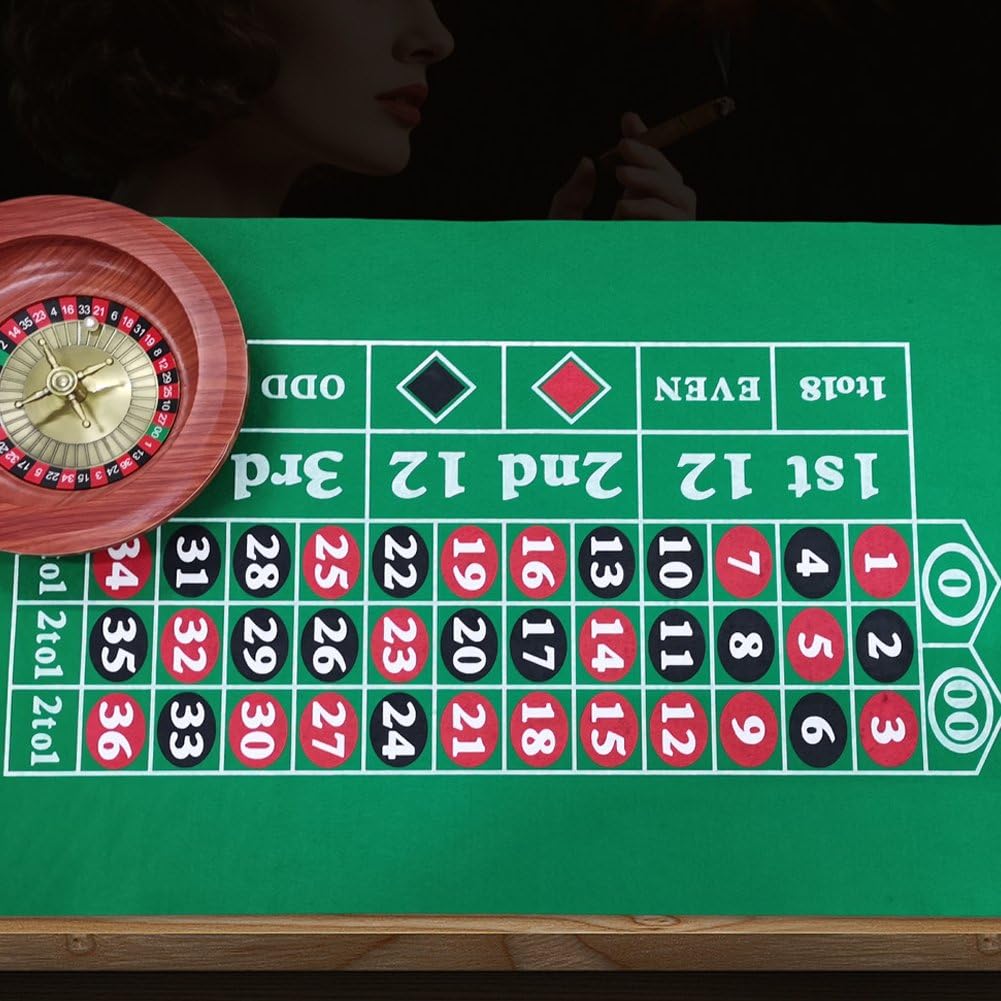 Tapis De Table De Jeu De Casino en Feutre pour Roulette, Tapis De Jetons De Roulette Enroulable, Équipement De Divertissement, Tapis De Jeu De Société